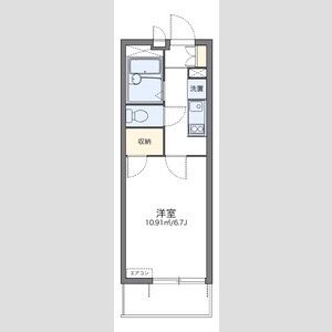 1K 間取り図