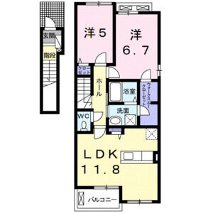 2LDK 間取り図