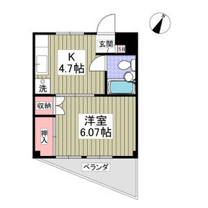 1K 間取り図