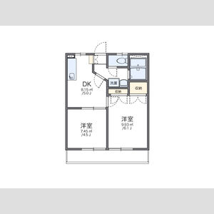 2DK 間取り図