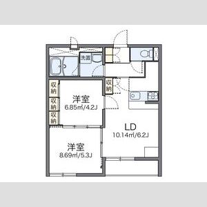 2DK 間取り図