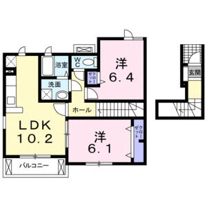 2LDK 間取り図