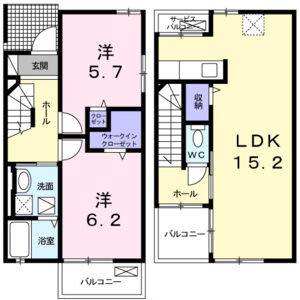 2LDK 間取り図