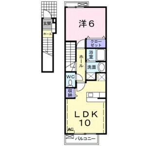 1LDK 間取り図