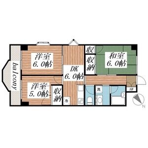 3DK 間取り図