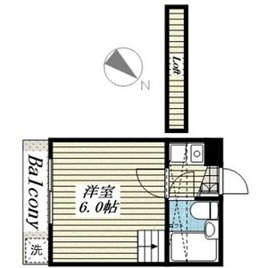 1K 間取り図
