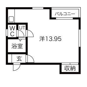 ワンルーム 間取り図