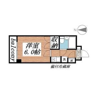 1K 間取り図