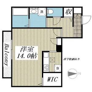 1K 間取り図