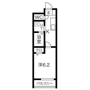 1K 間取り図