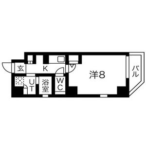 1K 間取り図