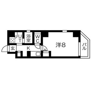 1K 間取り図