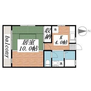 1K 間取り図