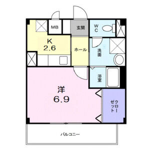 1K 間取り図