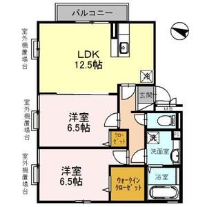 2LDK 間取り図
