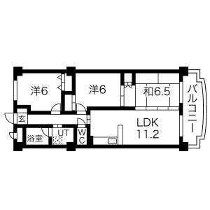 3LDK 間取り図