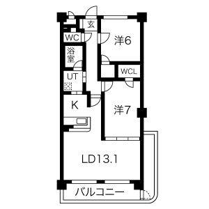 2LDK 間取り図
