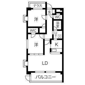 2LDK 間取り図