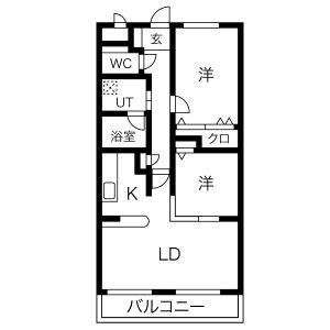 2LDK 間取り図