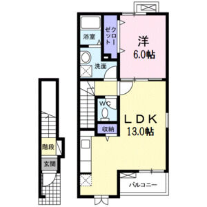 1LDK 間取り図