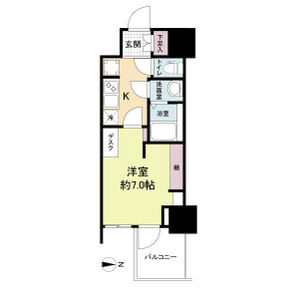 1K 間取り図