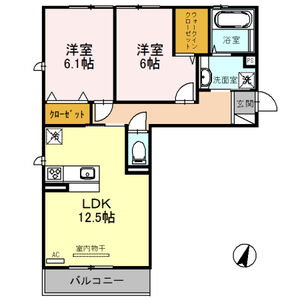 2LDK 間取り図
