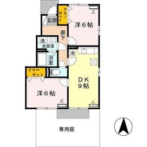 2DK 間取り図