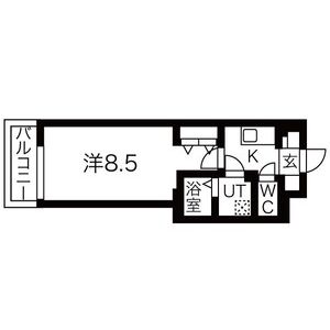 1K 間取り図