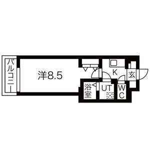 1K 間取り図