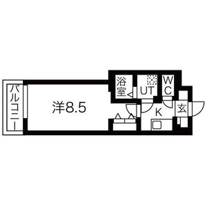 1K 間取り図