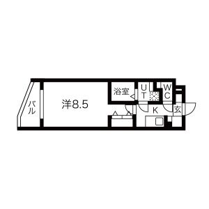1K 間取り図