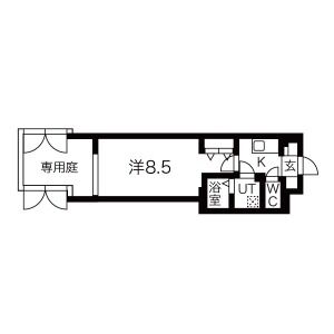 1K 間取り図