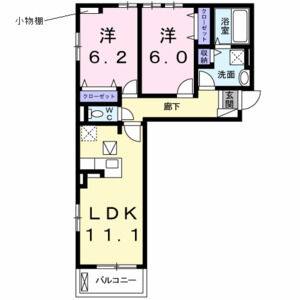 2LDK 間取り図