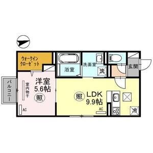 1LDK 間取り図