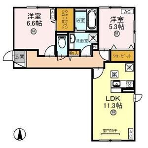 2LDK 間取り図