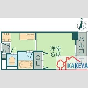 1K 間取り図