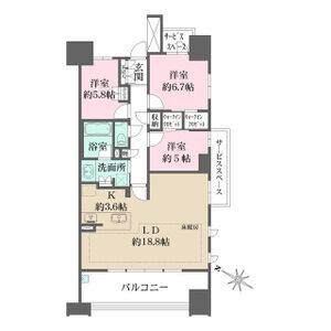 3LDK 間取り図