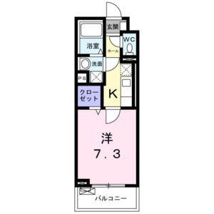 1K 間取り図