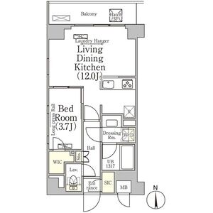 1LDK 間取り図