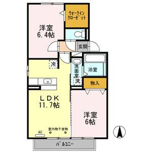 2LDK 間取り図