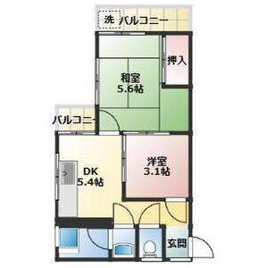 2DK 間取り図