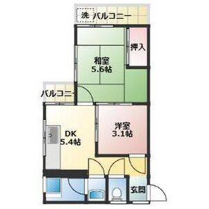 2DK 間取り図