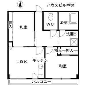2LDK 間取り図