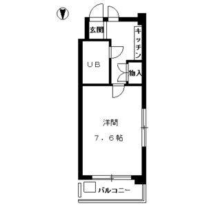 1K 間取り図