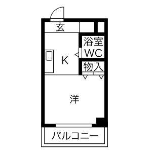 ワンルーム 間取り図
