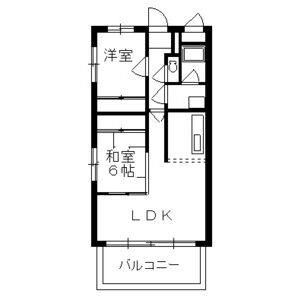 2LDK 間取り図