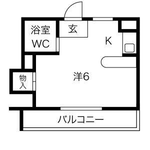 ワンルーム 間取り図