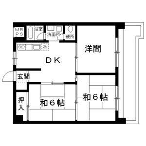 3DK 間取り図