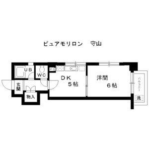 1DK 間取り図