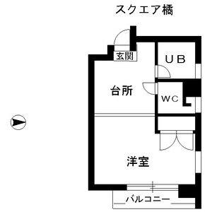 1K 間取り図